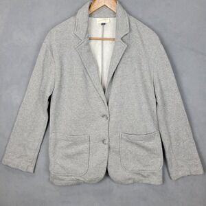 Universal Thread Blazer Jacket Women's Small Heather‎ Gray Fleece Lined Academia